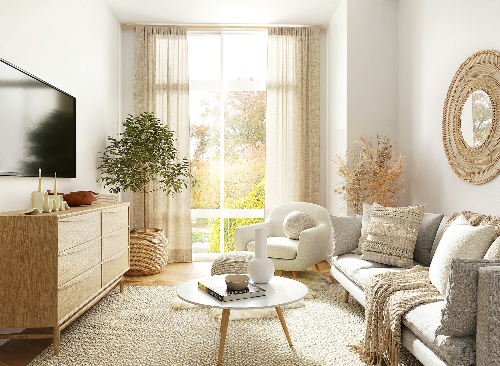 Bright, tidy modern living room — Photo by Spacejoy on Unsplash